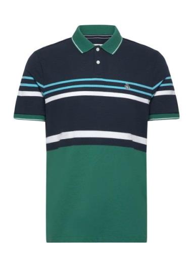 H Ycomb Jqrd Eng S Tops Polos Short-sleeved Green Original Penguin