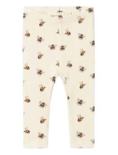 Nbngavo Kye Slim Leggings Lil Bottoms Leggings Cream Lil'Atelier