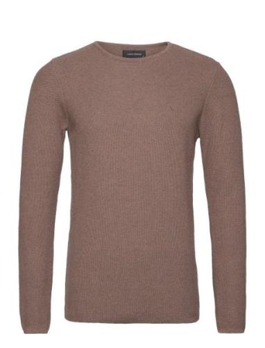 Lauritz Crew Knit Tops Knitwear Round Necks Brown Clean Cut Copenhagen