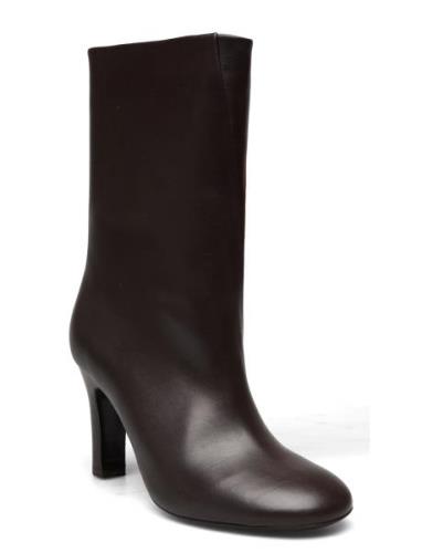 Imara Leather Bootie Shoes Boots Ankle Boots Ankle Boots With Heel Bla...