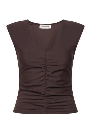 Top Tops T-shirts & Tops Sleeveless Brown Sofie Schnoor