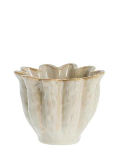 Vielle Flower Pot Home Decoration Flower Pots Beige Lene Bjerre