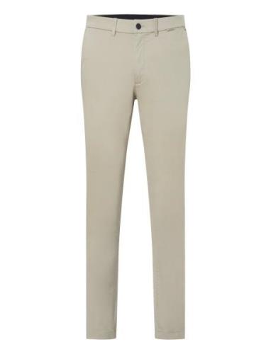 Sateen Stretch Slim Chino Bottoms Trousers Chinos Beige Calvin Klein