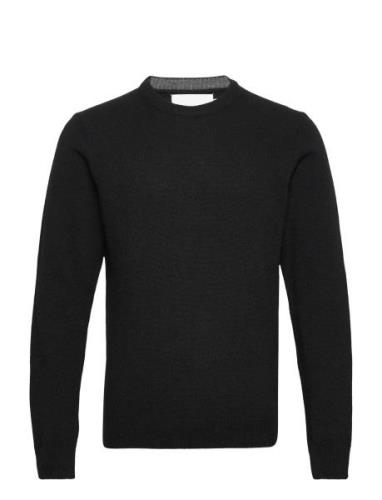 Cfkarl Crew Neck Bounty Knit Tops Knitwear Round Necks Black Casual Fr...