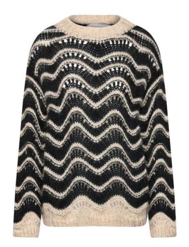 Jaylani Knit Tops Knitwear Jumpers Black Noella