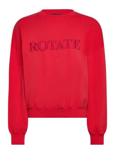 Sweat Logo Crewneck Tops Sweat-shirts & Hoodies Sweat-shirts Red ROTAT...