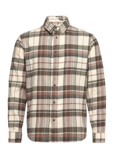 Aklouis Brushed Check Tops Shirts Casual Multi/patterned Anerkjendt