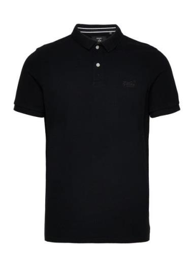 Classic Pique Polo Tops Polos Short-sleeved Black Superdry