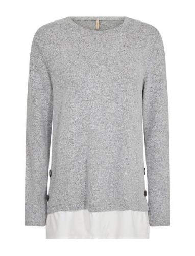 Sc-Biara Tops Knitwear Jumpers Grey Soyaconcept