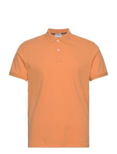 Polo Tee S/S Tops Polos Short-sleeved Orange Lindbergh