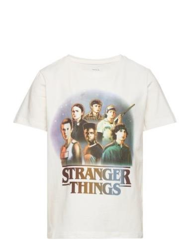 Nkmfritz Strangerthings Ss Top Box Bfu Tops T-shirts Short-sleeved Whi...