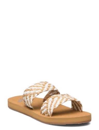 Porto Slide Ii Matalapohjaiset Sandaalit Beige Roxy