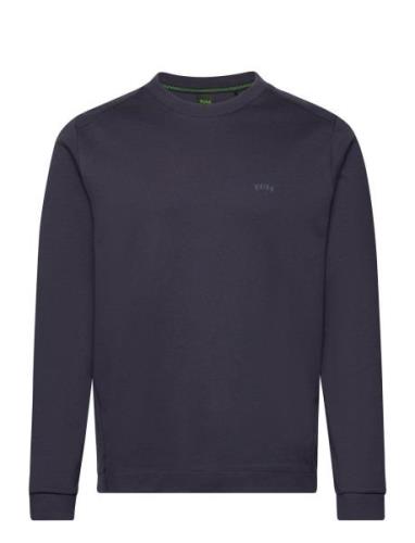 Salbo Curved Sport Sweat-shirts & Hoodies Sweat-shirts Navy BOSS