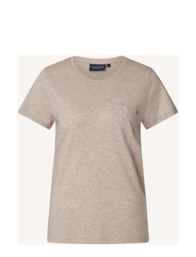 Ashley Jersey Tee Tops T-shirts & Tops Short-sleeved Beige Lexington C...