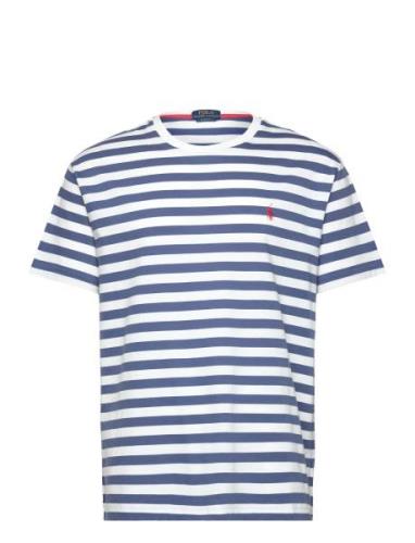 Classic Fit Striped Jersey T-Shirt Tops T-shirts Short-sleeved Navy Po...