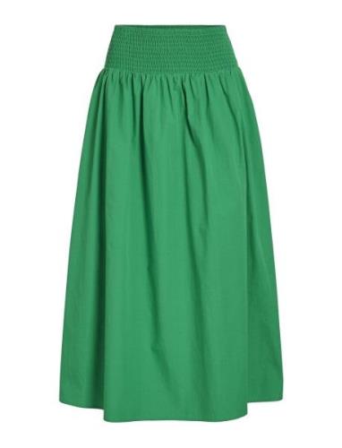 Vimia Hw Midi Skirt/Ka Polvipituinen Hame Green Vila