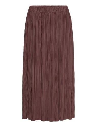 Uma Skirt 10167 Polvipituinen Hame Brown Samsøe Samsøe