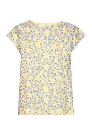 Nahkol Rentukka Tops T-shirts & Tops Short-sleeved Yellow Marimekko