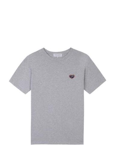 Popincourt Patch Coeur/Gots Designers T-shirts Short-sleeved Grey Mais...