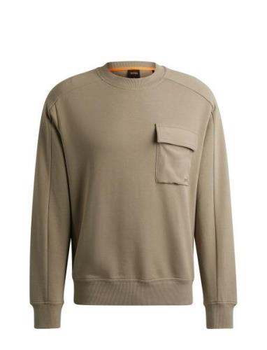 We_Pocketcargo Tops Sweat-shirts & Hoodies Sweat-shirts Beige BOSS