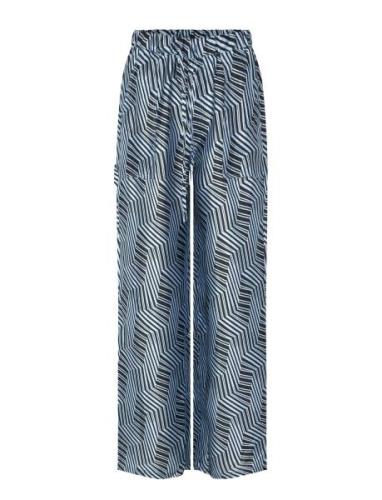 Neddie Bottoms Trousers Wide Leg Blue Baum Und Pferdgarten