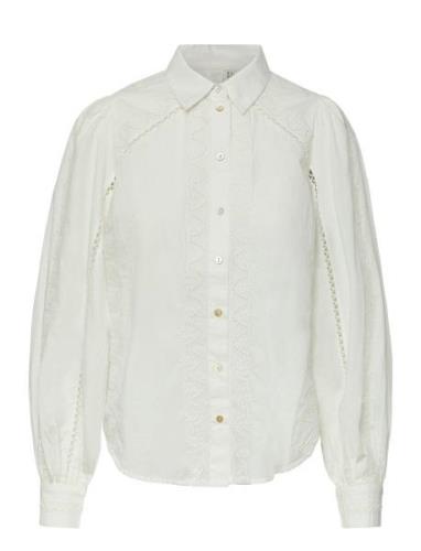 Yaskenora Ls Shirt S. Tops Shirts Long-sleeved White YAS