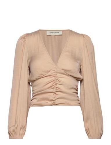 Blouse Tops Blouses Long-sleeved Beige Sofie Schnoor