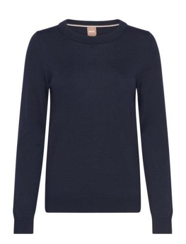 Feganasi Tops Knitwear Jumpers Navy BOSS