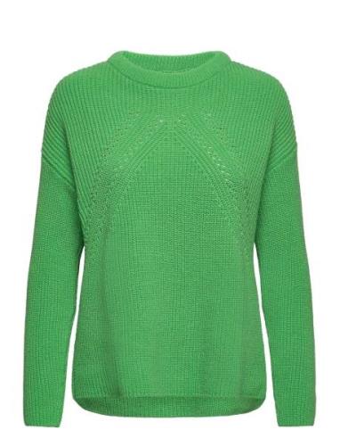 Onlbella Life Ls Detail O-Neck Cc Knt Tops Knitwear Jumpers Green ONLY