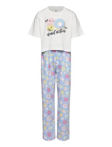 Pajama Boxy T Shirt Cute Swe Pyjamasetti Pyjama Multi/patterned Lindex