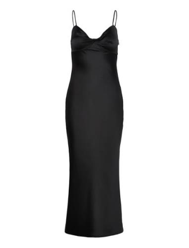 Twisted Strap Midi Dress Maksimekko Juhlamekko Black Gina Tricot