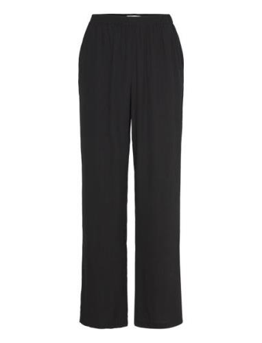 Trousers Bottoms Trousers Straight Leg Black Rosemunde