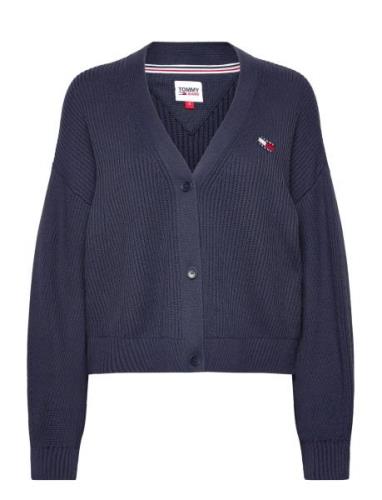 Tjw Essential Badge Cardigan Tops Knitwear Cardigans Navy Tommy Jeans