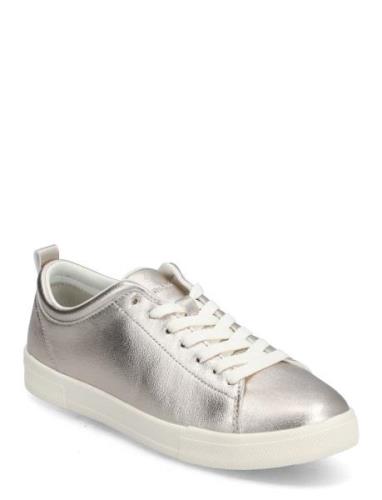 Women Lace-Up Matalavartiset Sneakerit Tennarit Silver Tamaris