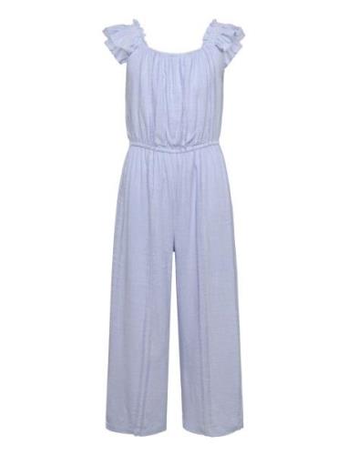 Ruched-Detail Jumpsuit Jumpsuit Haalari Blue Mango