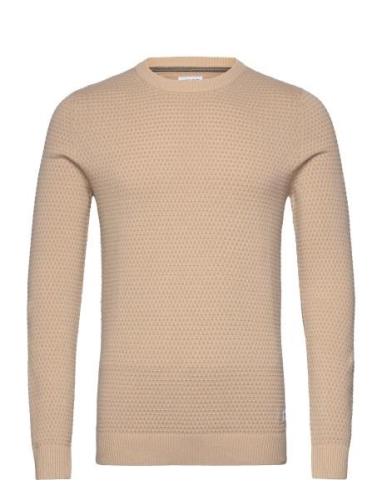 Jjeatlas Knit Crew Neck Noos Tops Knitwear Round Necks Beige Jack & J ...