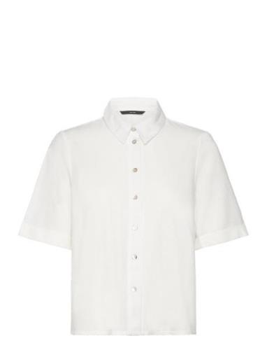 Vmmymilo 2/4 Shirt Wvn Ga Tops Shirts Short-sleeved White Vero Moda