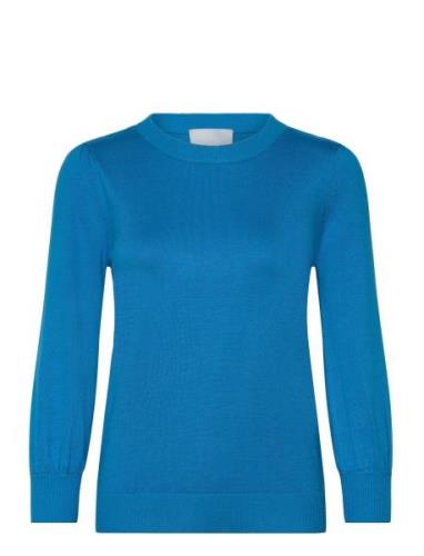 Mersin Strik Pullover Tops Knitwear Jumpers Blue Minus