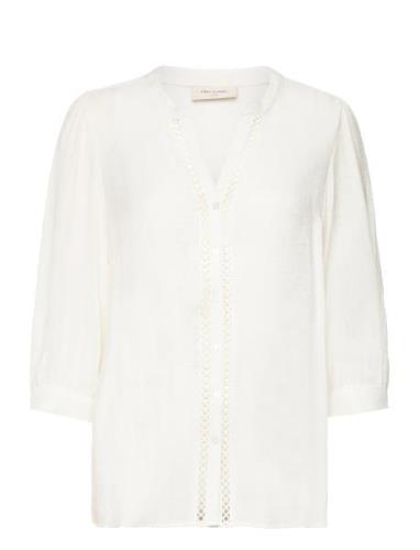 Fqmaira-Shirt Tops Blouses Short-sleeved White FREE/QUENT