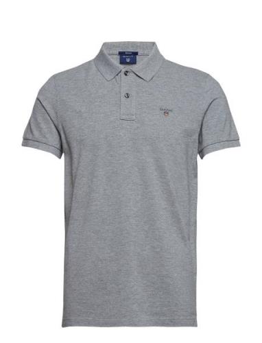 Original Pique Ss Rugger Tops Polos Short-sleeved Grey GANT