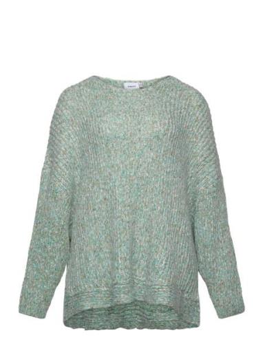 Fpspotta Pu 1 Tops Knitwear Jumpers Green Fransa Curve