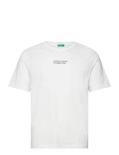 T-Shirt Tops T-shirts Short-sleeved White United Colors Of Benetton