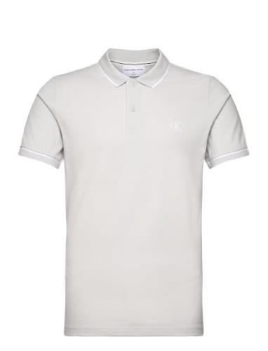 Tipping Polo Tops Polos Short-sleeved Grey Calvin Klein Jeans