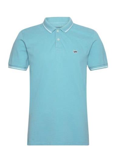 Pique Polo Tops Polos Short-sleeved Blue Lee Jeans