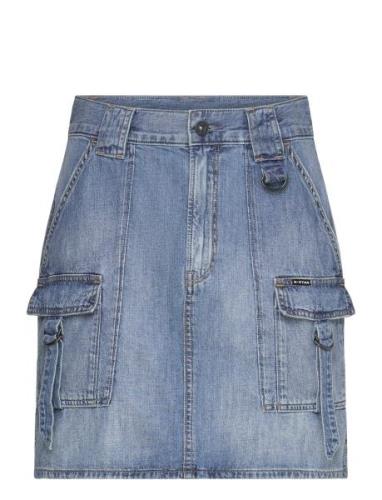 Viktoria Utility Mini Skirt Wmn Lyhyt Hame Blue G-Star RAW