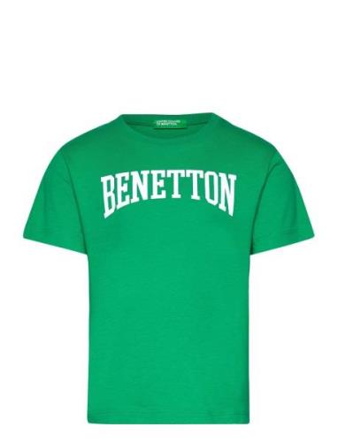 T-Shirt Tops T-shirts Short-sleeved Green United Colors Of Benetton