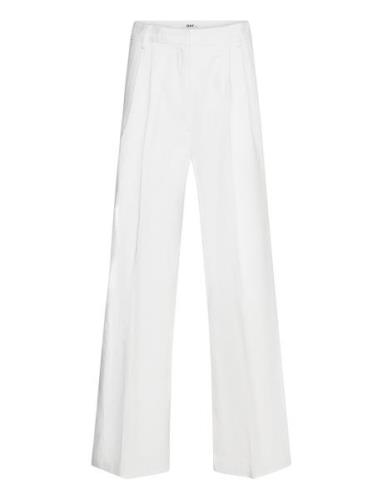 Enzo - Canvas Twill Bottoms Trousers Wide Leg White Day Birger Et Mikk...