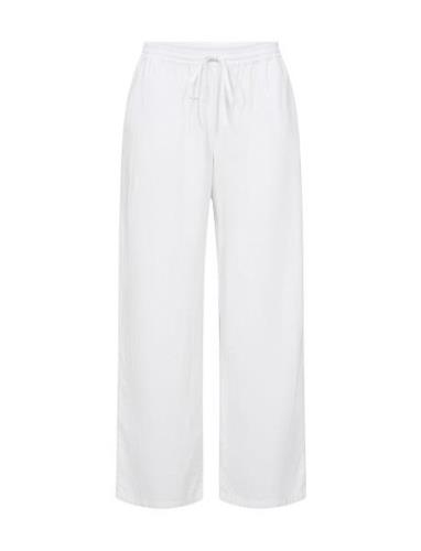 Sc-Cissie Bottoms Trousers Wide Leg White Soyaconcept