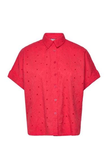 Nukari Shirt Tops Shirts Short-sleeved Red Nümph