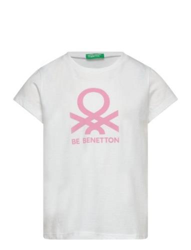 T-Shirt Tops T-shirts Short-sleeved White United Colors Of Benetton